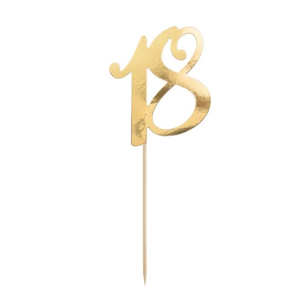 Cake Topper - 18 - Gold